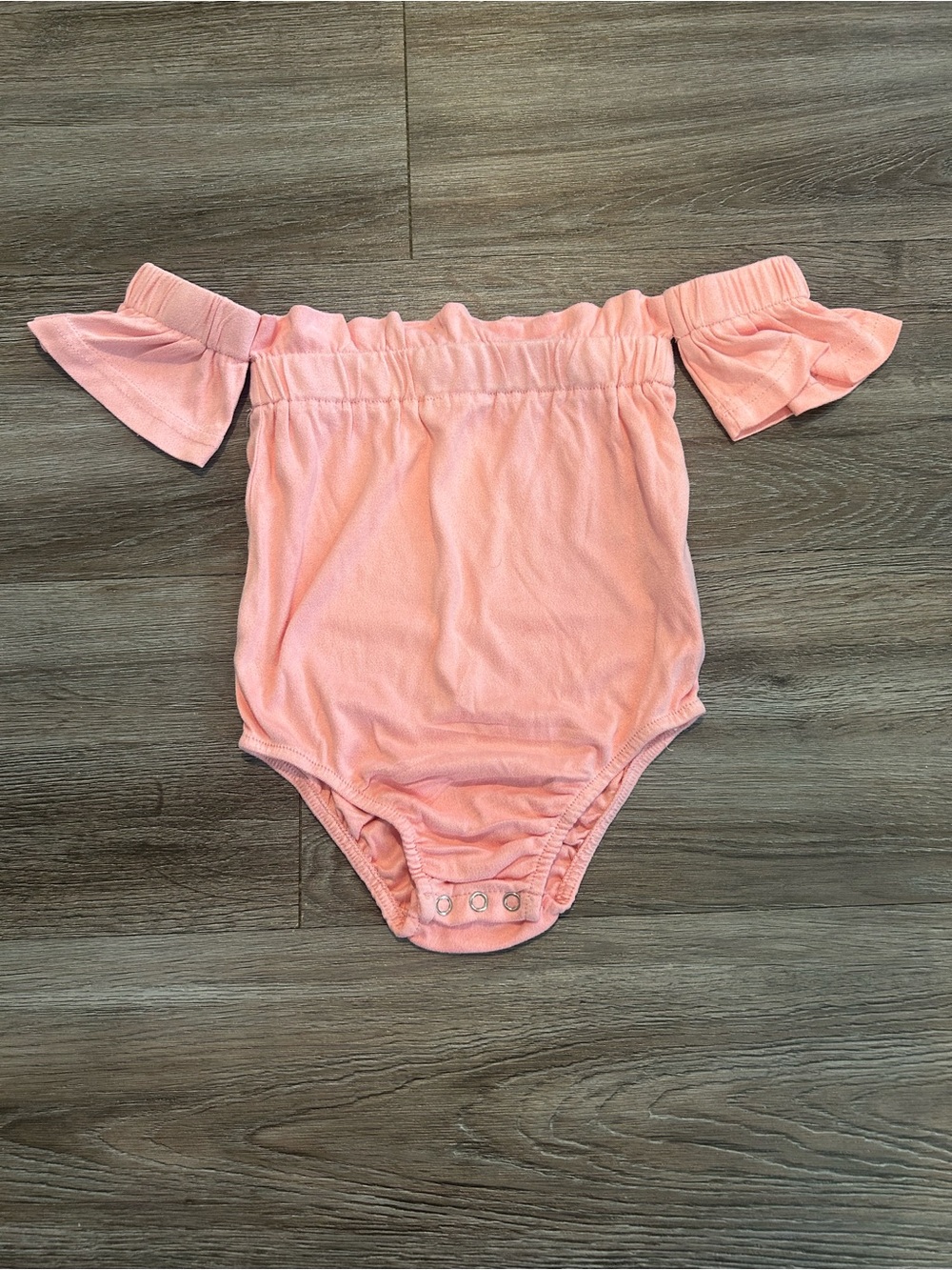 Bailey’s Blossoms Off-Shoulder Pink Baby/Toddler Pink Onesie